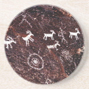 PETROGLYPHE-AMERIKANISCHER SÜDWESTEN, NEVADA-WÜS UNTERSETZER