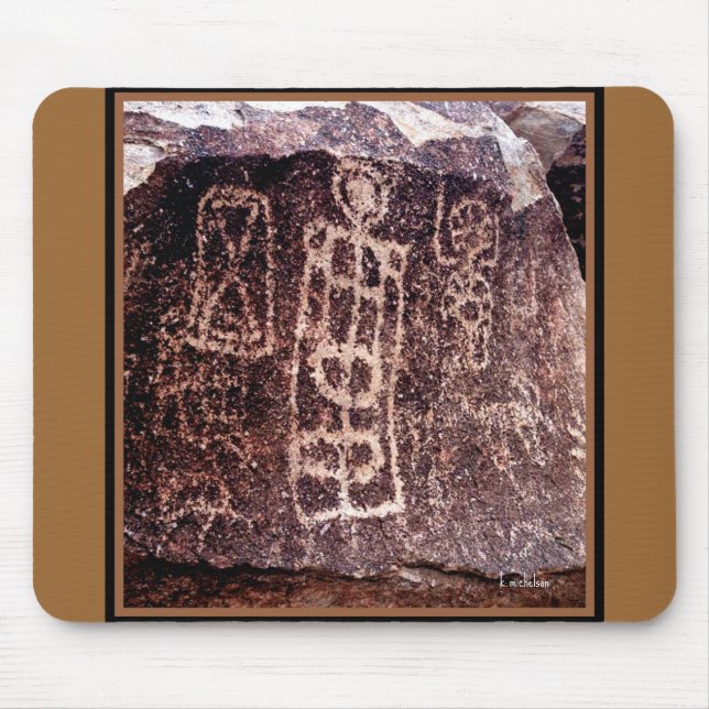 PETROGLYPHE-AMERIKANISCHER SÜDWESTEN, NEVADA-WÜSTE MOUSEPAD (Vorne)