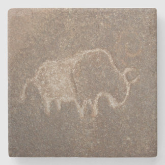Petroglyphe-Bison-Untersetzer Steinuntersetzer