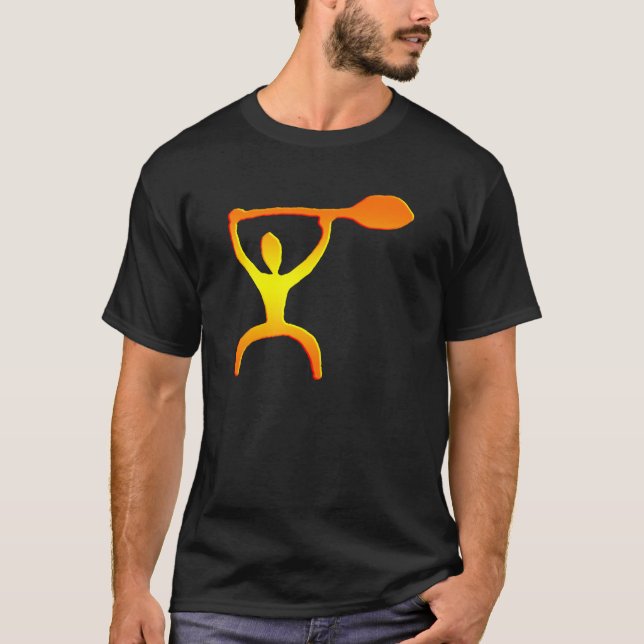Pétroglyphe hawaïenne d'homme de palette - T-shirt (Devant)