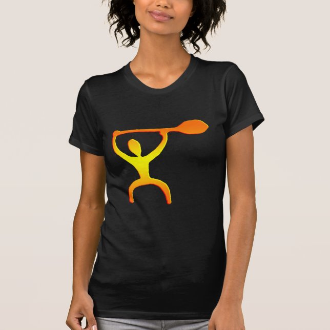 Pétroglyphe hawaïenne d'homme de palette - T-shirt (Devant)