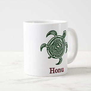 Petroglyphe-hawaiische grüne Meeresschildkröte Jumbo-Tasse