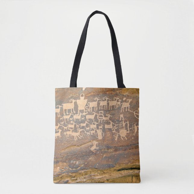 Petroglyphe-Taschen-Tasche Tasche (Vorderseite)