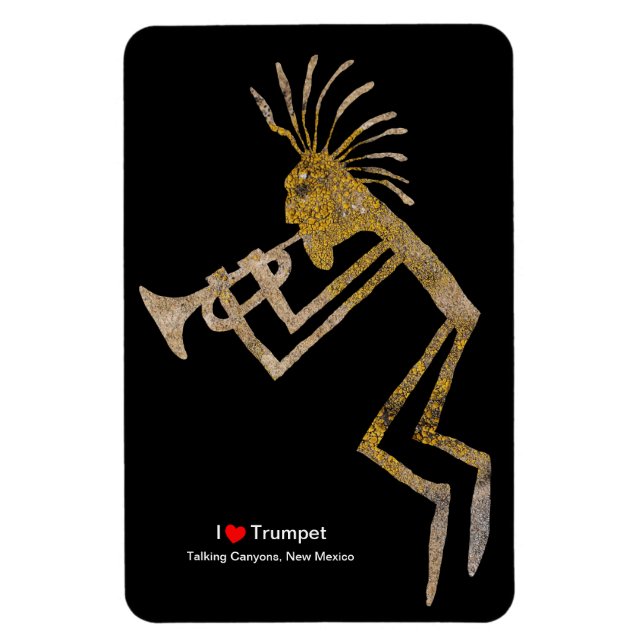 Petroglyphe-Trompeter Magnet (Vertikal)