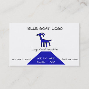 Petroglyphen Blue Goat Logo Visitenkarte