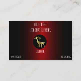 Petroglyphen Gold Goat Logo Visitenkarte