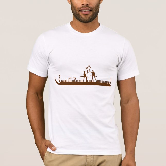 Petroglyphen Norwegen Viking Warriors T-Shirt (Vorderseite)