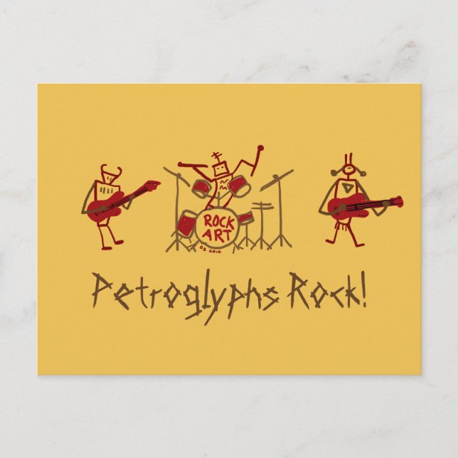Petroglyphen Rock Band Post Card Postkarte (Vorderseite)