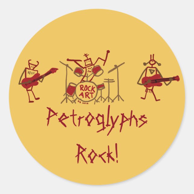Petroglyphen Rock Band Stickers (Vorderseite)