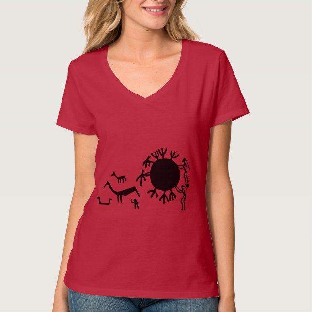 Petroglyphen Rock Carvins in Tanum T - Shirt (Vorderseite)