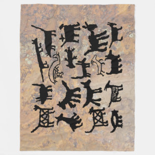 Petroglyphen-Sammlung Hunde und Coyoten Fleecedecke