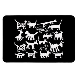 Petroglyphen-Sammlung Hunde und Coyoten Magnet