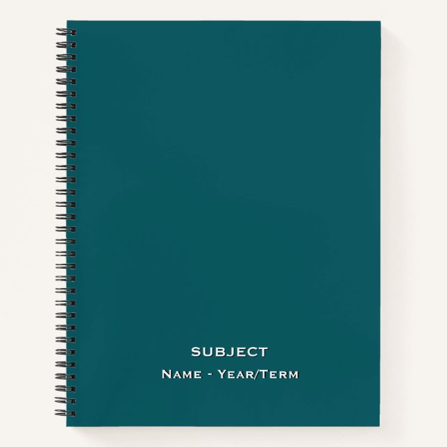 Petrol Blue Notizbuch (Vorderseite)