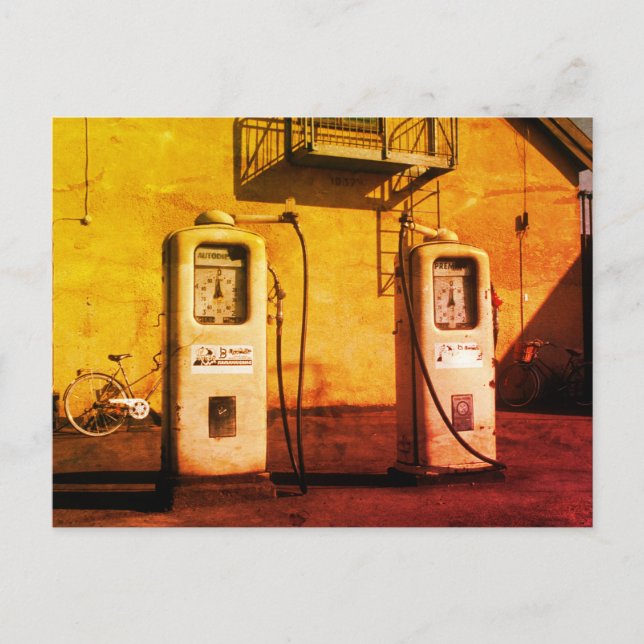 Petrol Station, Gas Station Postkarte (Vorderseite)