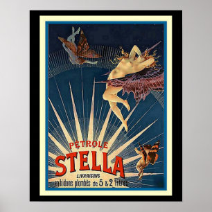 Petrole Stella Vintage Ad Poster 16 x 20