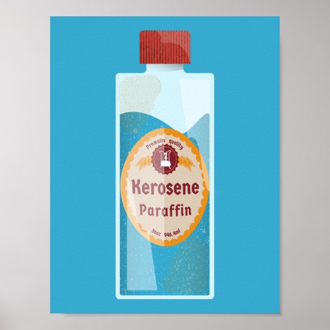 Petroleumflasche Paraffin Poster (Vorne)