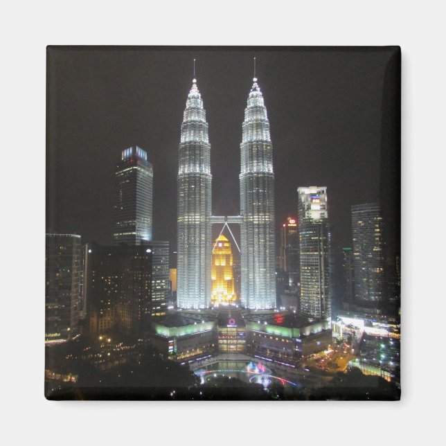 Petronas Türme Nacht Magnet (Vorne)