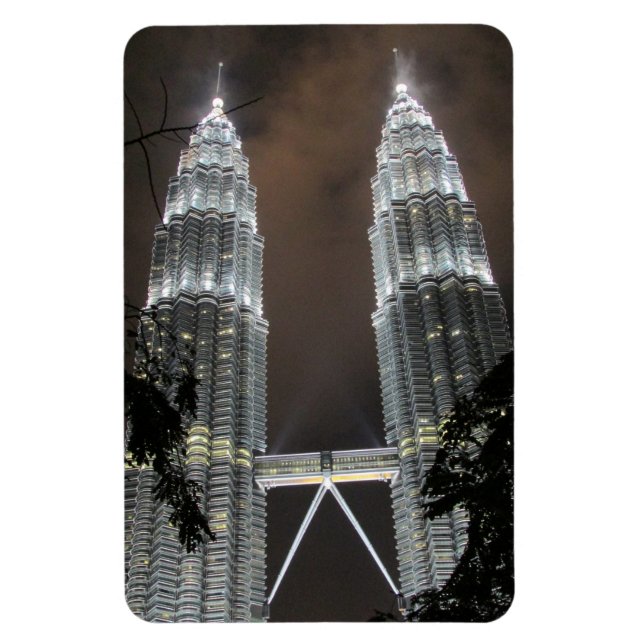 Petronas Türme Nacht Magnet (Vertikal)