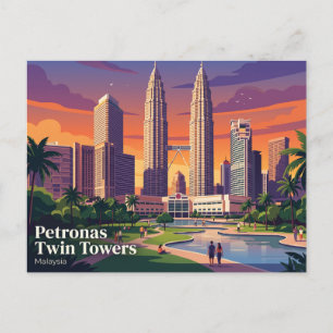 Petronas Twin Towers Malaysia Postkarte