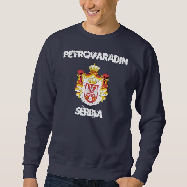 Petrovaradin, Serbien mit Wappen Sweatshirt (Vorderseite)