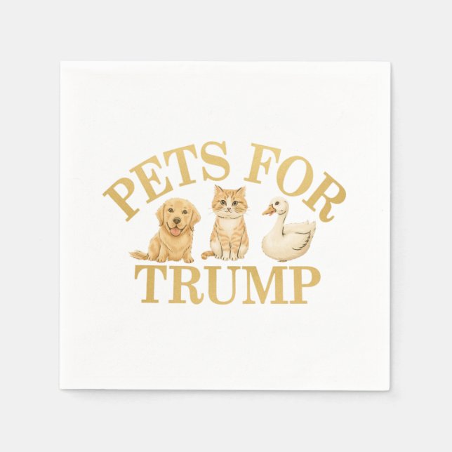 Pets for Trump Show Support für Donald Trump 2024 Serviette (Vorderseite)