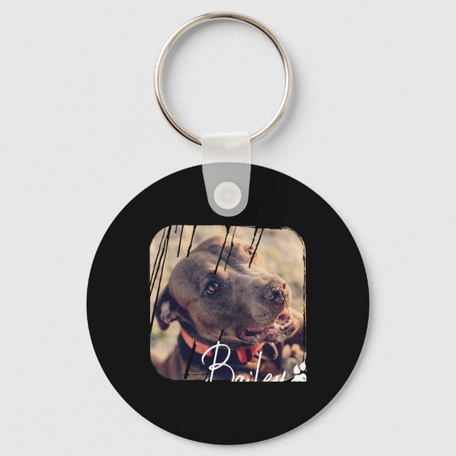 Pets Modern Simple Cool Nge Name And Photo T Shirt Schlüsselanhänger (Vorderseite)