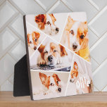 Pets Modern Simple Custom 6 Images Collage Photo Fotoplatte<br><div class="desc">This simple and modern design is composed of sans serif typography. Add custom pet photo.</div>