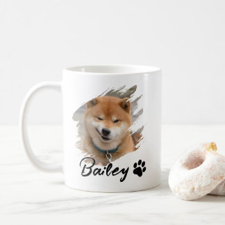 Pet's Simple Modern Cool Typography Name and Photo Kaffeetasse