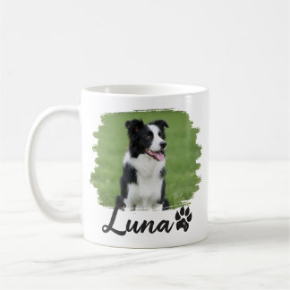 Pet's Simple Modern Cool Typography Name and Photo Kaffeetasse