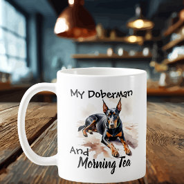 Pets Simple ''My Doberman'' Black Personalize Kaffeetasse