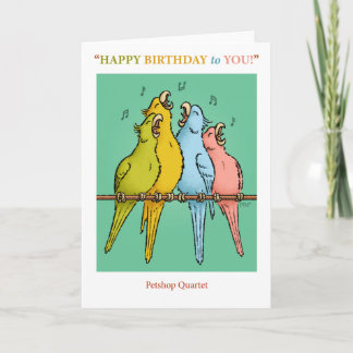 Petshop Quartet Birthday Card Karte