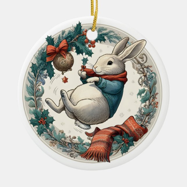 Petterkaninchen-Ornament Keramik Ornament (Vorne)