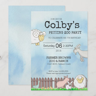 Petting Zoo-Party Einladung