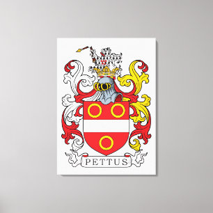 Pettus Familienwappen Leinwanddruck