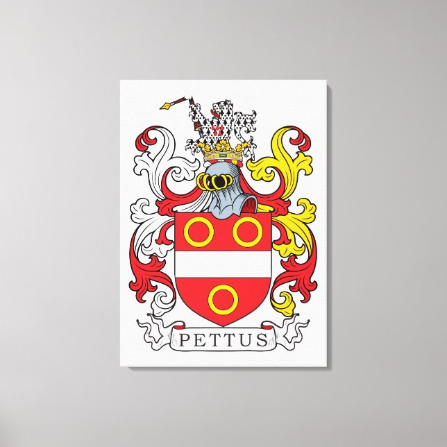 Pettus Familienwappen Leinwanddruck (Vorderseite)
