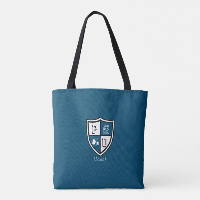 Petty University Alum grad blau personalisiert lus Tasche (Rückseite)