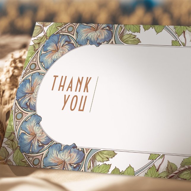 Petunia Beilage Vielen Dank Vintages Jugendstil Einladung (Von Creator hochgeladen)