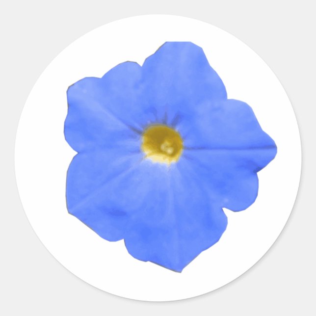 Petunia Blau-Gelbe Aufkleber (Vorderseite)