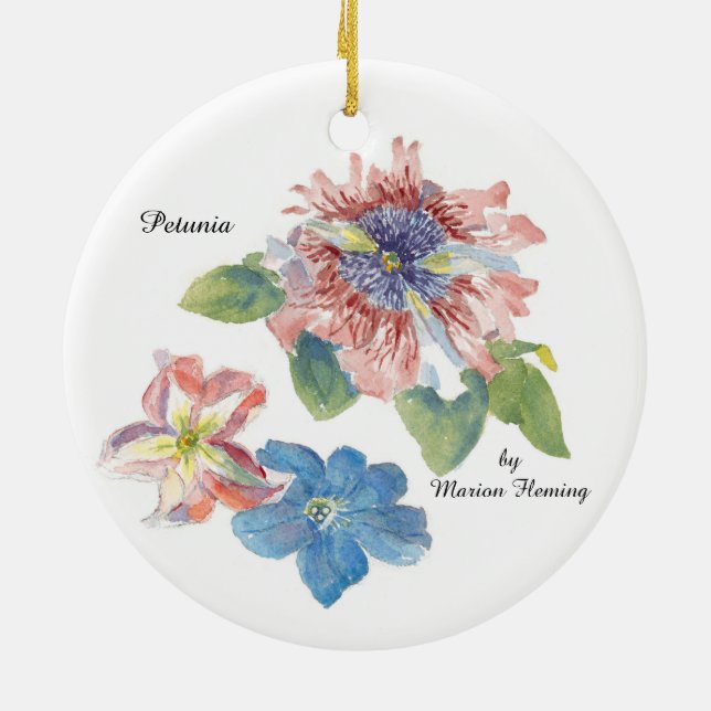 Petunia-Blume Keramik Ornament (Hinten)