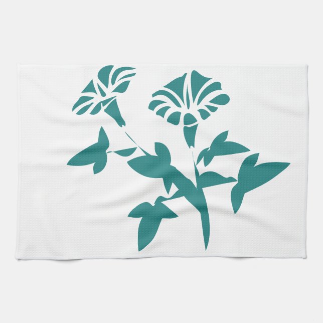 Petunia Blume Stylized Handtuch (Horizontal)