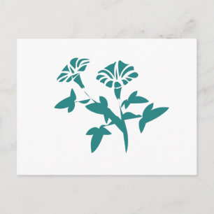 Petunia Blume Stylized Postkarte