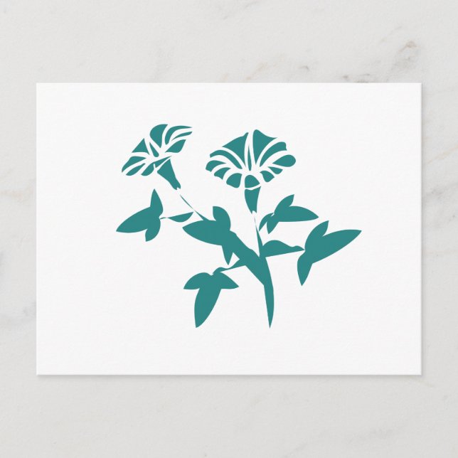 Petunia Blume Stylized Postkarte (Vorderseite)