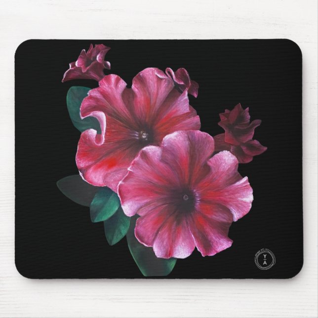 Petunia-Blumen-Mauspad Mousepad (Vorne)