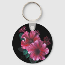 Petunia-Blumen-Schlüsselanhänger