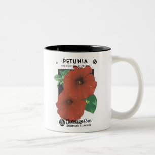 Petunia Fire Chief Zwerg Samenpackung, F. Lagomars Zweifarbige Tasse