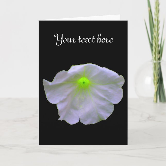 Petunia Green Glow Custom Greeting Card Karte (Vorderseite)