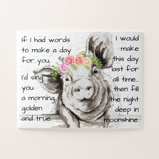 Petunia Pig Jigsaw Puzzle (Horizontal)