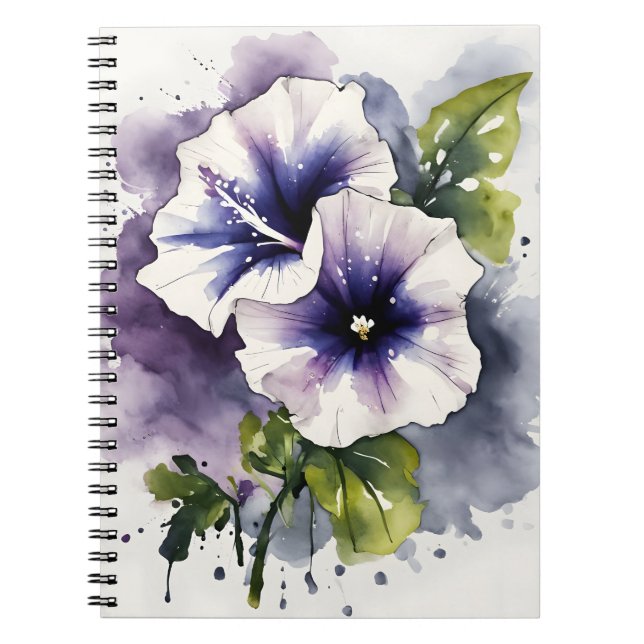 Petunia - Watercolor flowers Notizblock (Vorderseite)