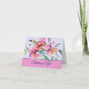 Pétunias aquarelles roses et violettes personnalis