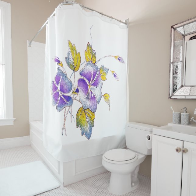 Petunias. Duschvorhang (Beispiel)